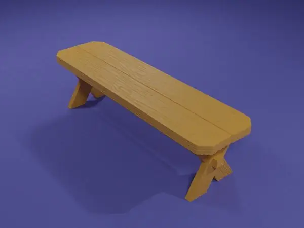 Wooden bench