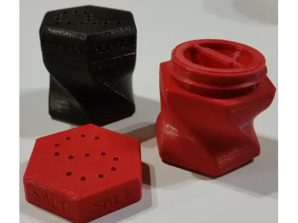 Salt & Pepper Hex Shaker