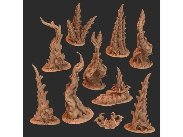 Fukai Scatter Terrain 11~20 - Chaotic Alien Hive for Grimdark tabletop wargaming