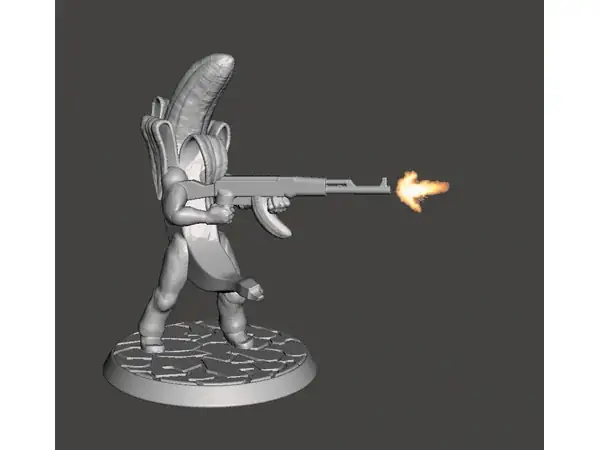 Banana with an AK47 - pew pew pew