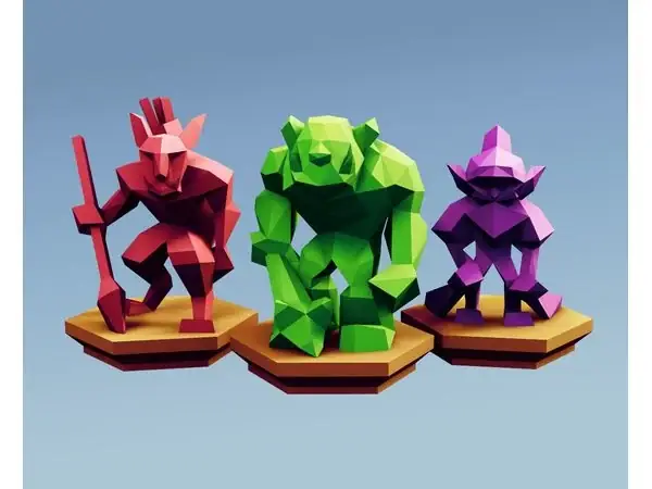 Low Poly Fantasy Tabletop - Horde Base Units