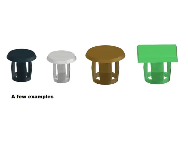 Cover cap for drillholes, customizable