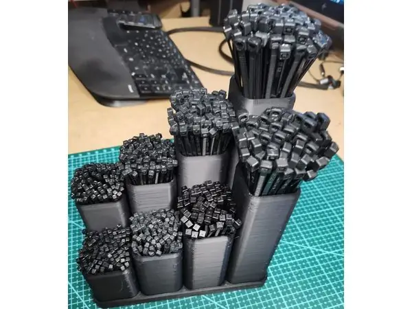 Zip / Cable Ties Organizer (modular, parameterizable)