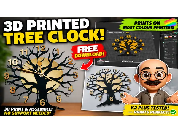 Tree Silhouette Clock Design