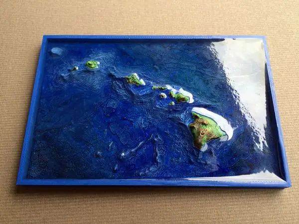 Hawaiian Islands with seafloor