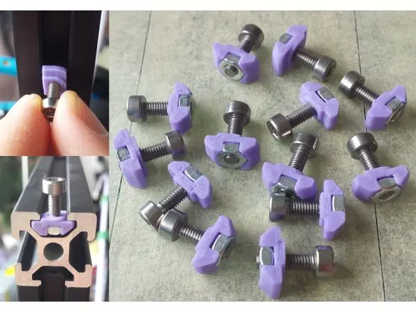 T-nut M3 drop-in rotating V-Slot