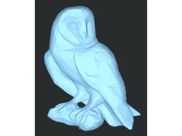 3D Bas Relief of a Barn Owl