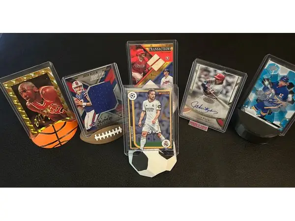 Soccer Ball Baseball Card Toploader Display Stand