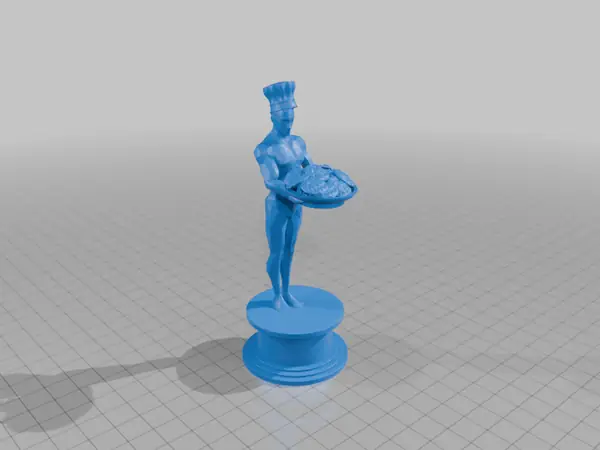 Oscar Statue holding a plate of Cookies