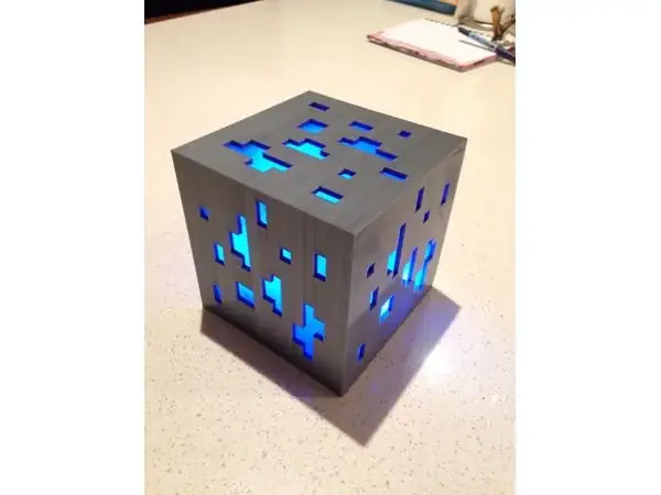 Minecraft diamond ore lamp