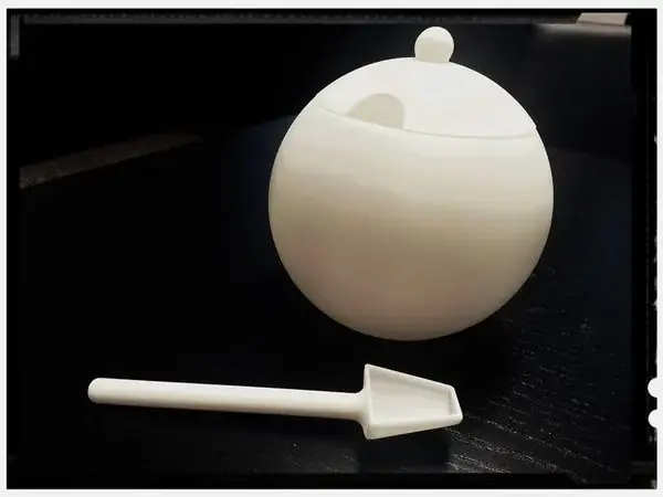 Simple Sugar Bowl with spoon