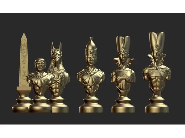 complete Egypt chess set