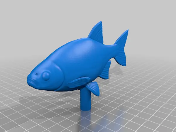 fish common rudd statue detailed texture for 3d printing