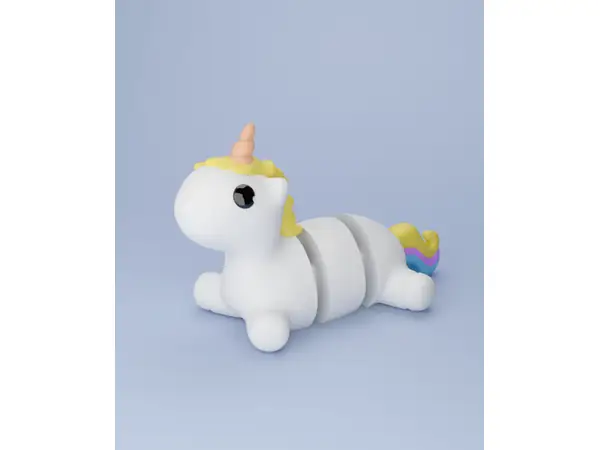 3D Flexi Unicorn Keychain