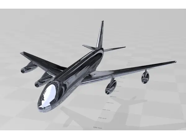 Convair 880 3D Print 1:150 Scale