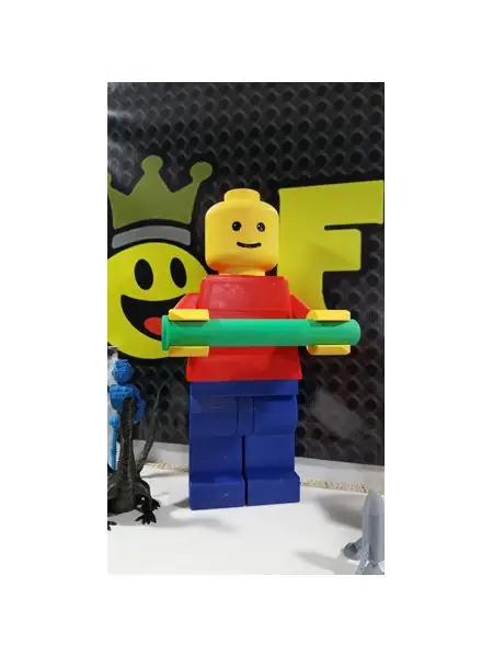 Lego MiniFigure Toilet Paper Holder For Larger Rolls