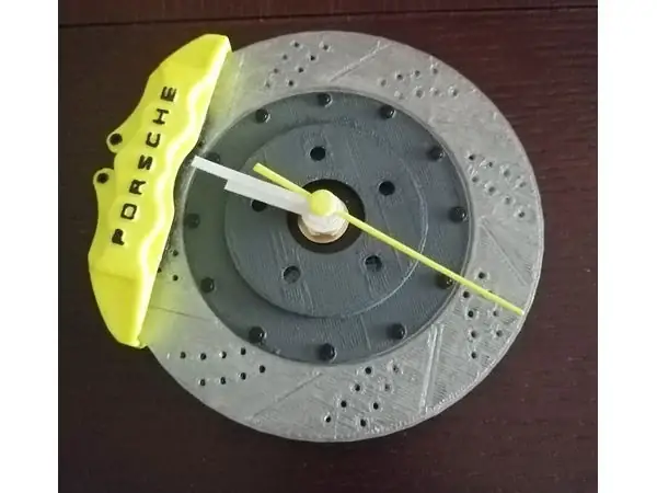 Porsche brake disc clock