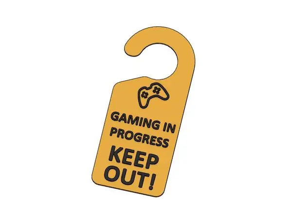 Door Tag GAMING IN PROGRESS