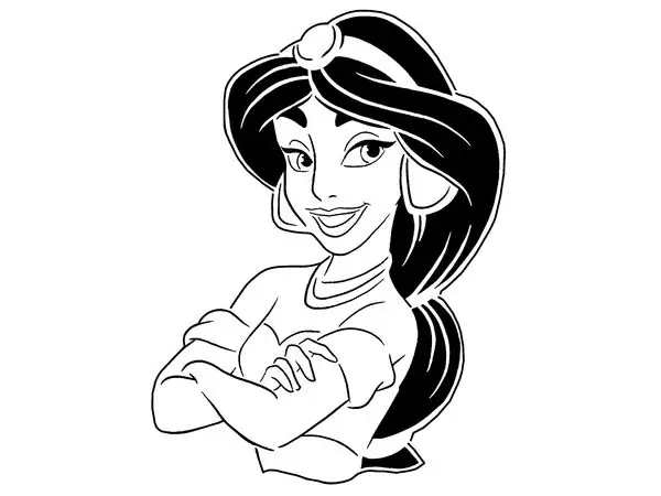 Princess Jasmine stencil 7 + 2D