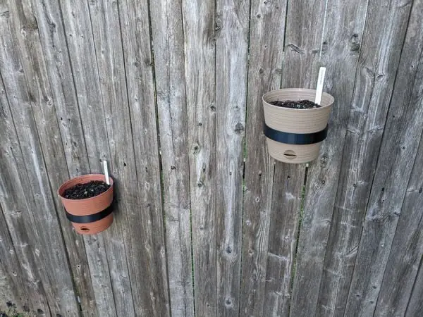 Fence Mounted Plant Pot Holder