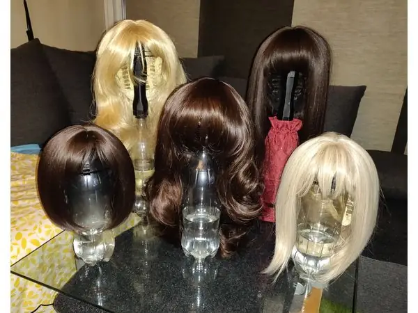 Bottle Wig Stand