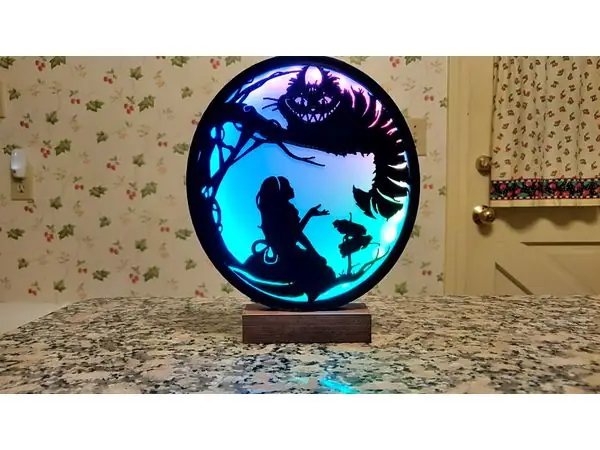Alice in Wonderland Cheshire Cat Silhouette Lamp