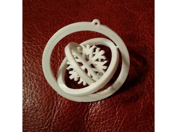 Snowflake Christmas gyroscope