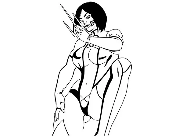 Mileena stencil