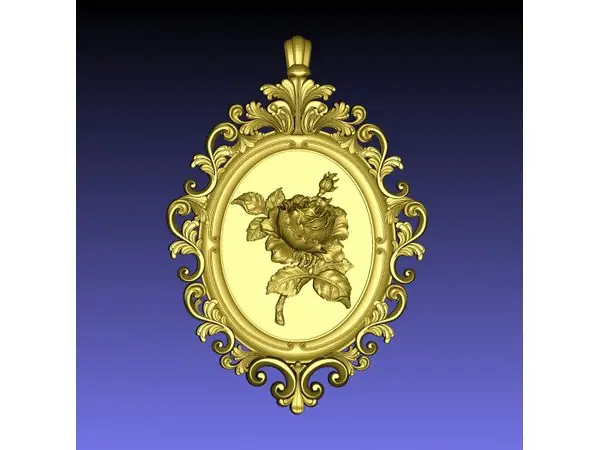 Rose Cameo Pendant & Brooch (plus empty-frame-pendant variation)
