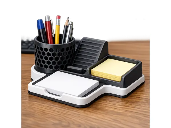 All-in-One Desk Organizer (Pen + Notes + Phone Stand)