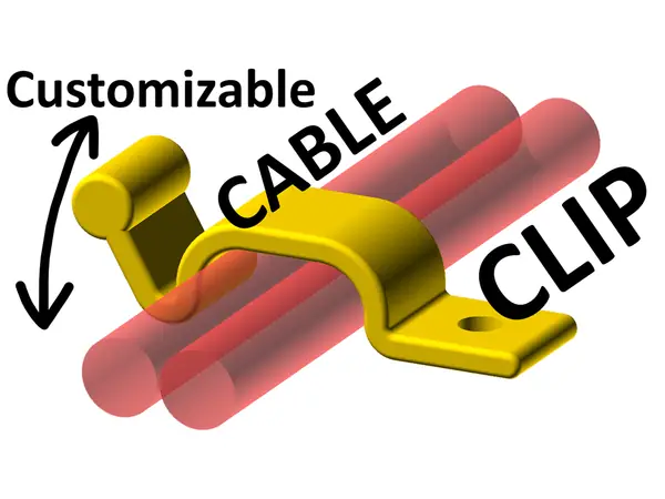 Customizable cables / wires FLEXIBLE clip / organizer / holder