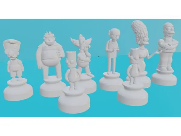 Simpsons Chess Set