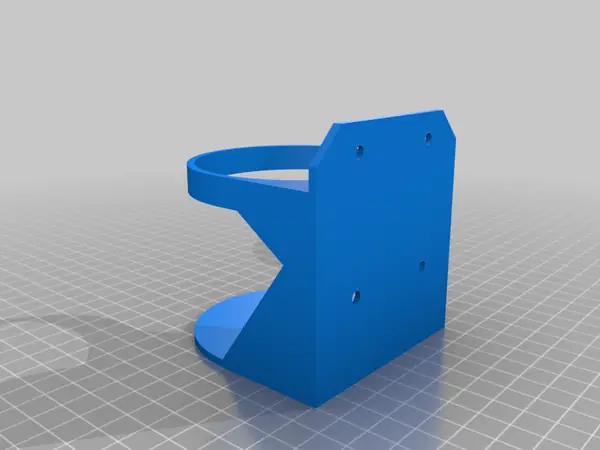Mountable cup holder with 4 screw holes