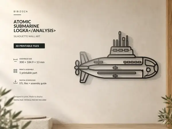 Atomic Submarine Logka — Silhouette Wall Art