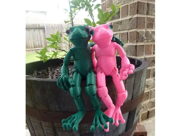 Froggy: the 3D printed ball-jointed frog doll