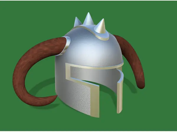 Fantasy Helmet With Horns