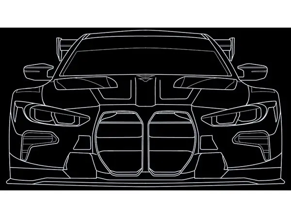 BMW M4 GT3 Front Silhouette