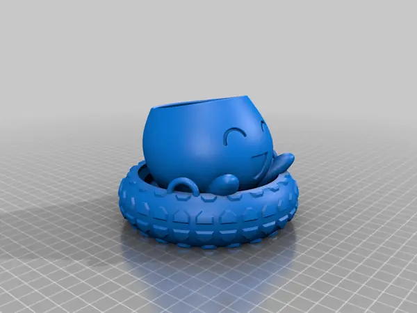 Oddish Pokemon Tire Swing - Hanging Planter