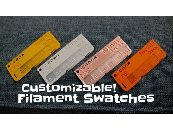 Customizable Filament Swatch (Filament test)