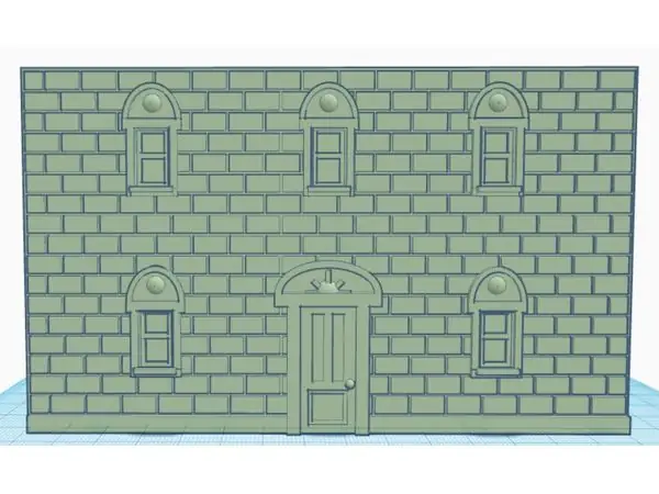 Cinder Block Wall facade 28mm scale