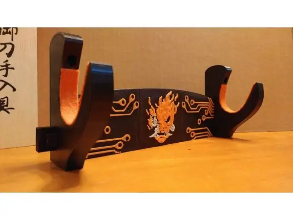 Cyberpunk Katana / Weapon hanger