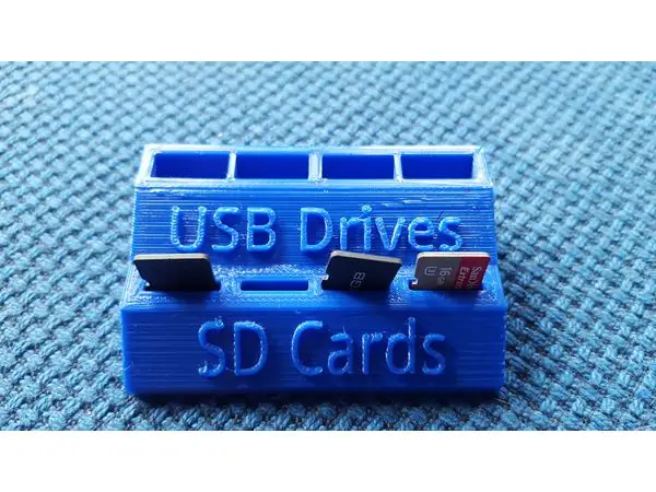 Mini USB Flash Drive and SD Card Holder