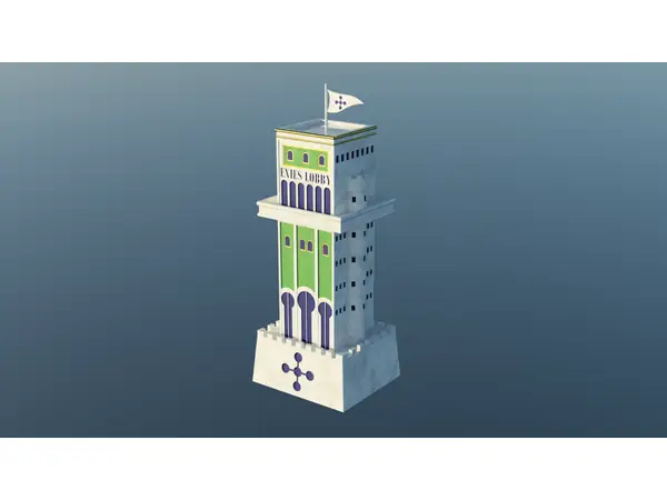Enies Lobby Justice tower from One Piece