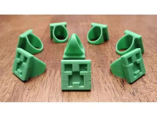 Minecraft creeper ring
