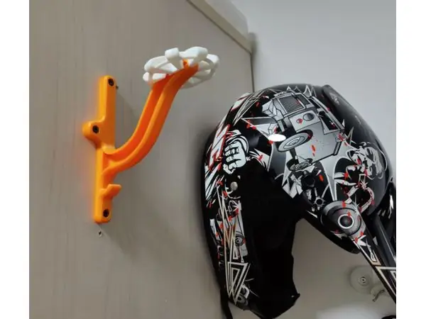 Motorcycle helmet holder