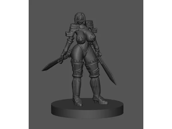 Female fantasy warrior 32mm miniature