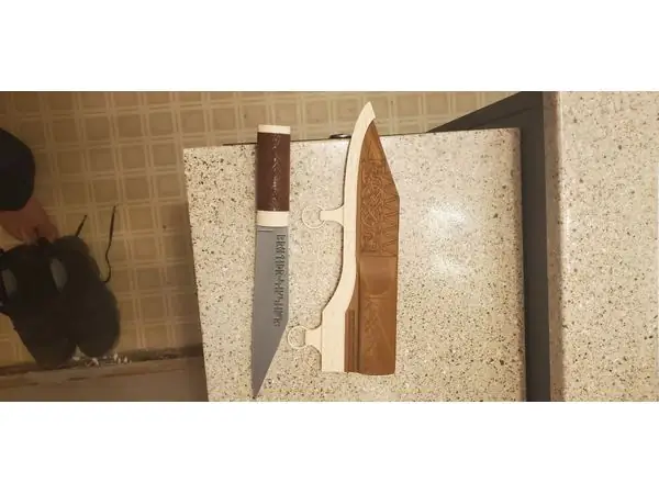 Anglo-Saxon/Viking seax knife with sheath