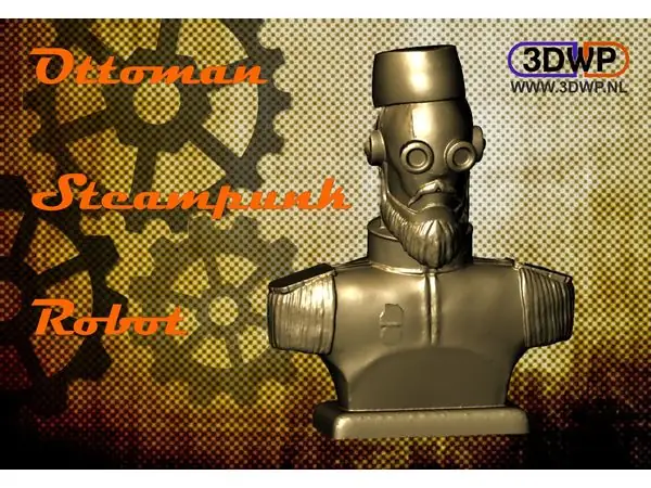 Ottoman Steampunk Robot Bust