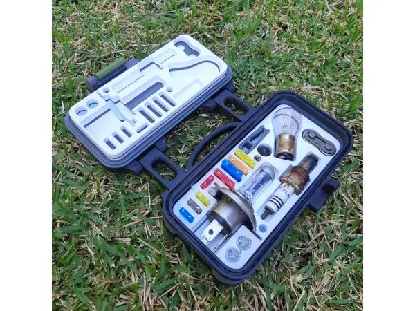 Motorcycle travel spare parts box