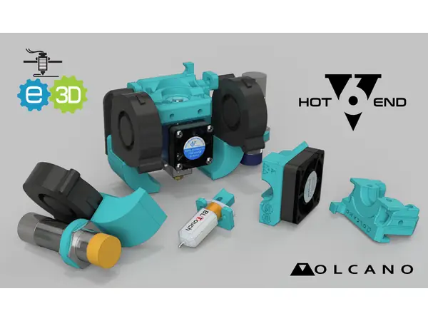 CR-10 Heavy Duty customisable modular e3D V6 mount Volcano 5015 ABL